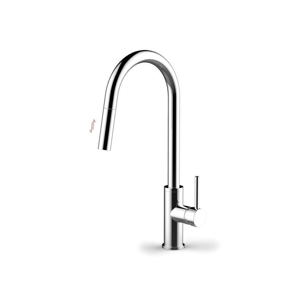 Grifo monomando en tubo de cocina Bass
