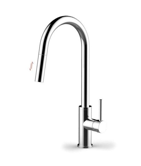 Grifo monomando en tubo de cocina Bass
