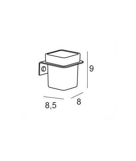Portacepillos pared - inox cepillado