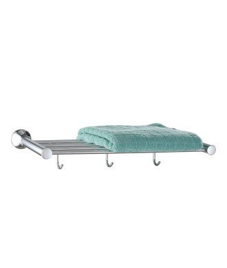 Toallero Repisa Con Perchas - Cromo 02435002