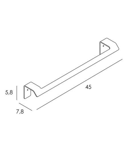 Toallero Barra 45 Cm - Inox Cepillado 02318012