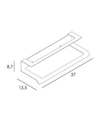 Toallero doble 37 cm adh - inox cepillado