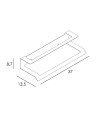 Toallero doble 37 cm adh - inox cepillado