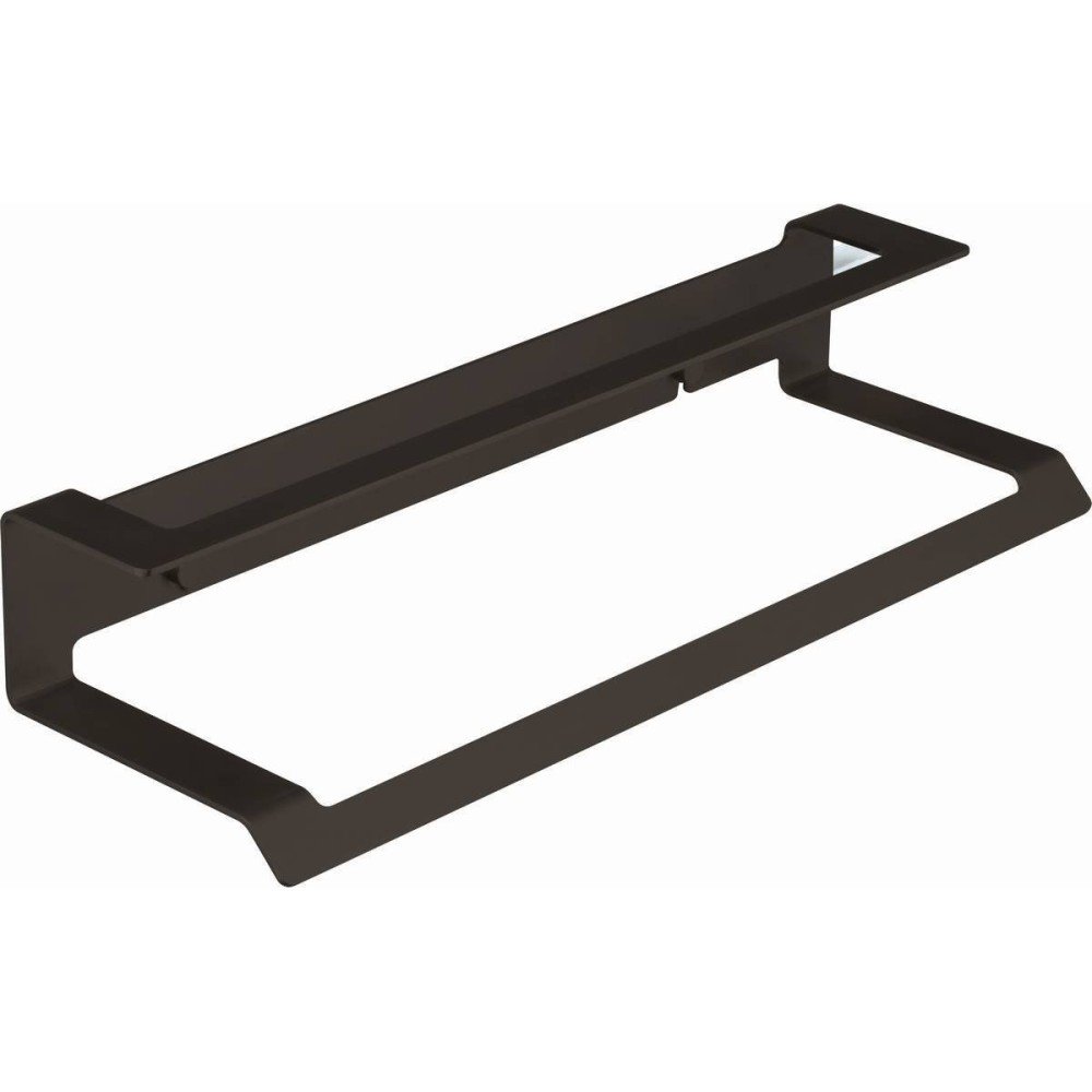 Toallero doble 37 cm adh - negro mate