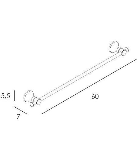 Toallero Barra 60 Cm - Cromo 02401002
