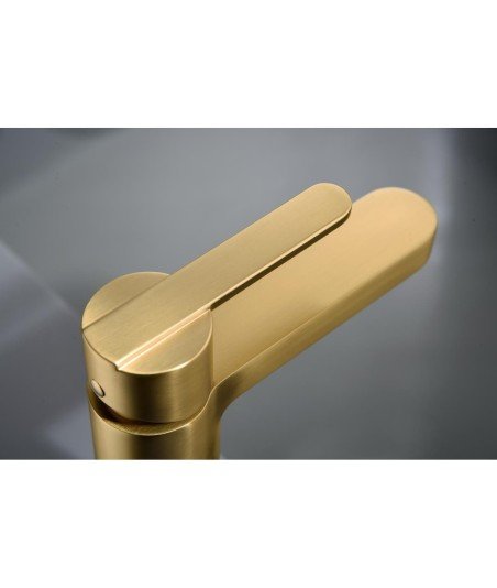 Grifo de lavabo oro cepillado Roma imex | BDR001-1OC