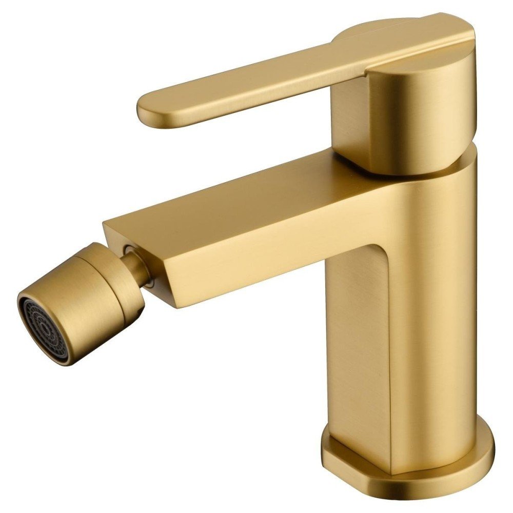 Grifo oro cepillado monomando de bidé Roma IMEX | BDR001-2OC
