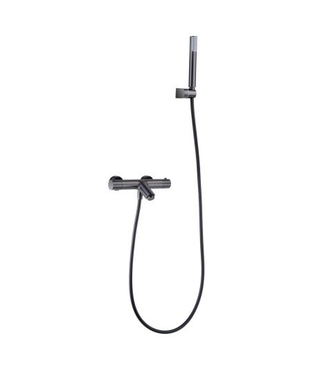 Grifería black gun metal termostática de bañera Monza imex | BTM039-4BGM