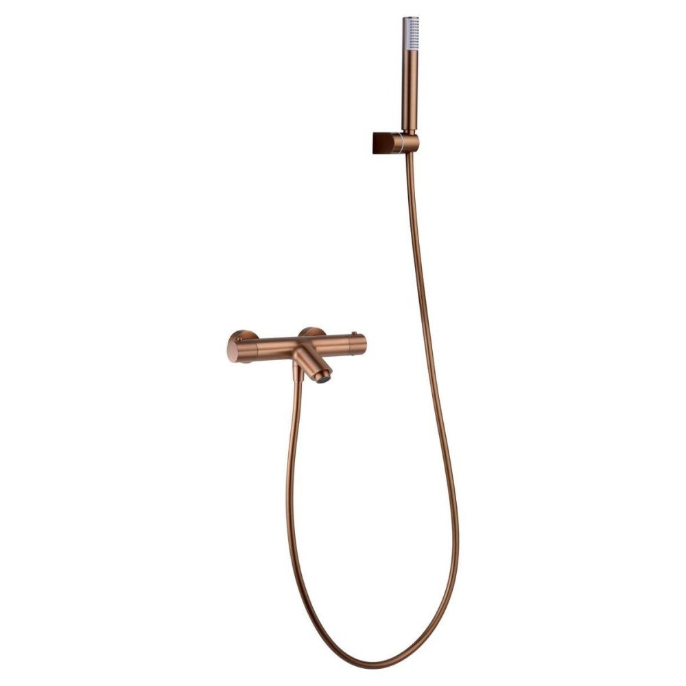 Grifería oro rosa termostática de bañera Monza imex | BTM039-4ORC