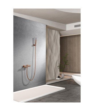 Grifería termostática oro rosa cepillado de ducha Monza imex | BTM039-5ORC
