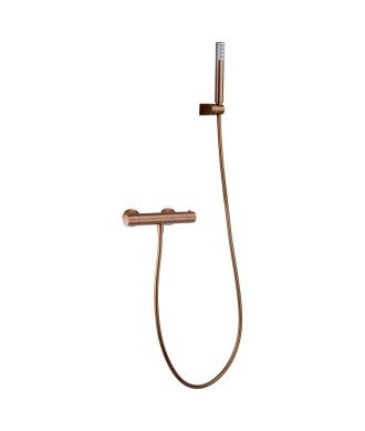 Grifería termostática oro rosa cepillado de ducha Monza imex | BTM039-5ORC