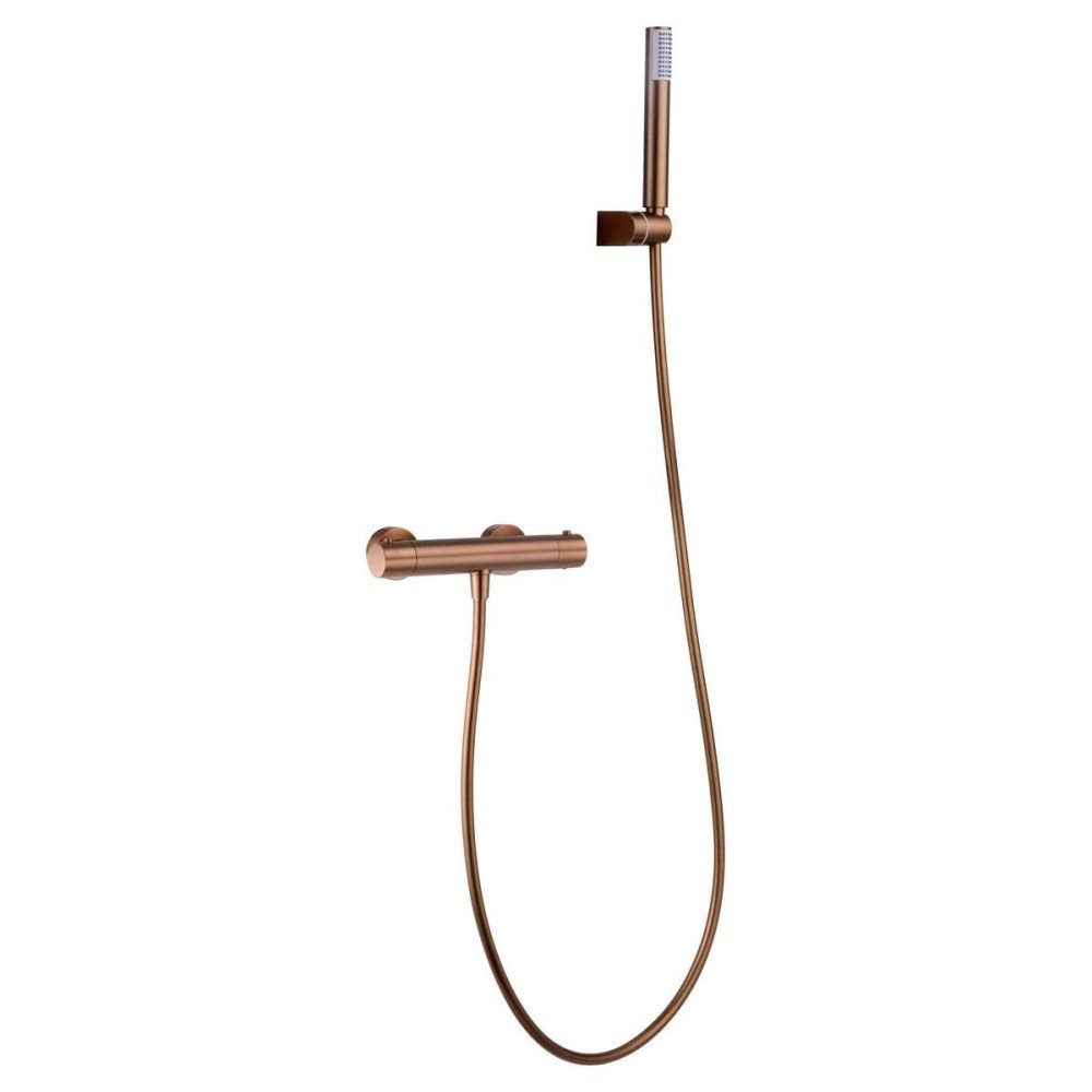 Grifería termostática oro rosa cepillado de ducha Monza imex | BTM039-5ORC