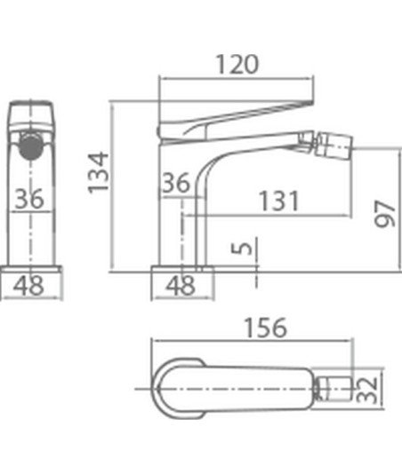 Grifo de bidé Nápoles imex | BDN047-2