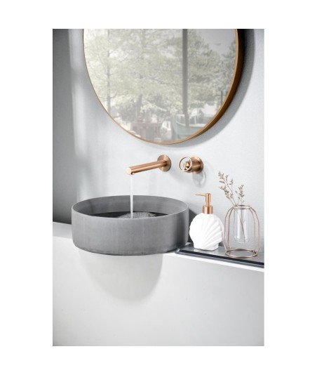 Grifo oro rosa cepillado empotrado de lavabo Olimpo IMEX | GLC033/ORC