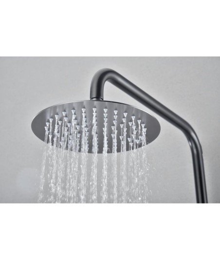 Columna black gun metal de ducha line IMEX | BDD038/BGM