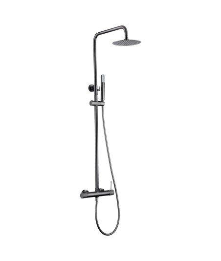 Columna black gun metal de ducha line IMEX | BDD038/BGM