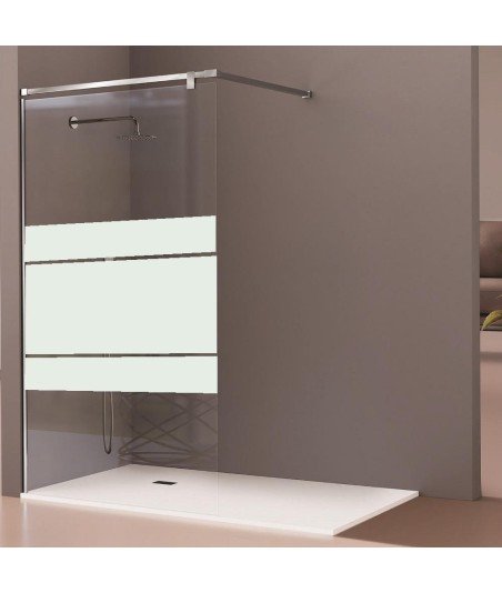 Mampara de negra baño fija fresh Salomón | 2 barras de 90 grados