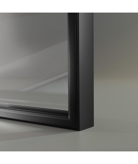Mampara de negra baño fija fresh Salomón | 2 barras de 90 grados