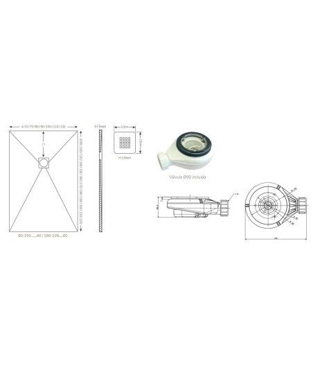 Plato de ducha de resina con carga mineral Gelcoat Next  | Oferta