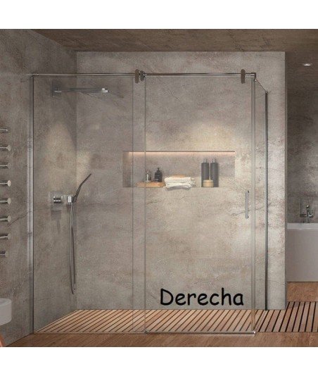 Mampara ducha rectangular Acero Inox. Slim