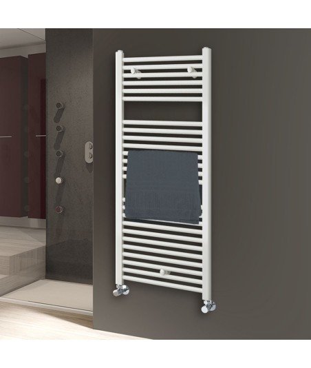 Radiador de agua toallero blanco 120x50 | Oferta