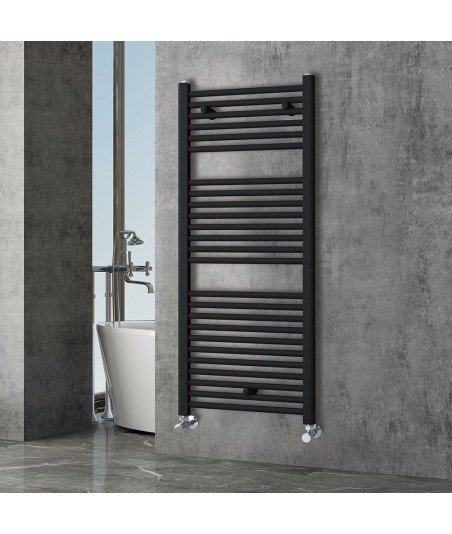 Radiador Secatoallas Negro mate 120X50