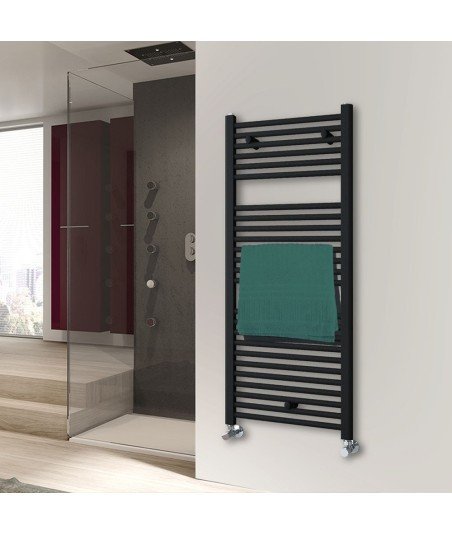 Radiador Secatoallas Negro mate 120X50