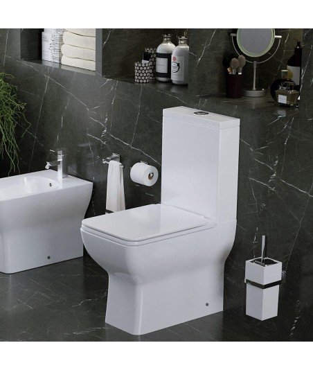 Inodoro compacto blanco Rimless Creta | Aquore 10272