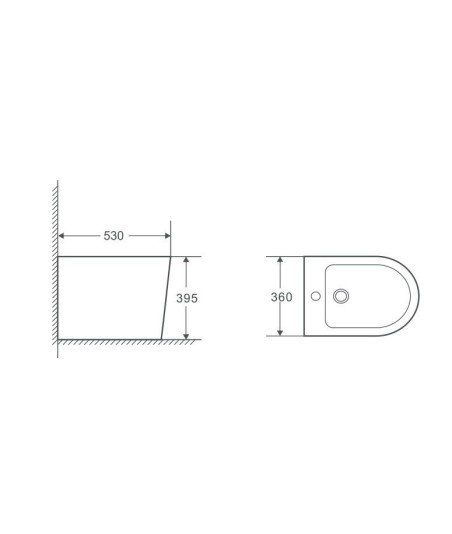 Bidé compacto negro Rimless Turín | 10408