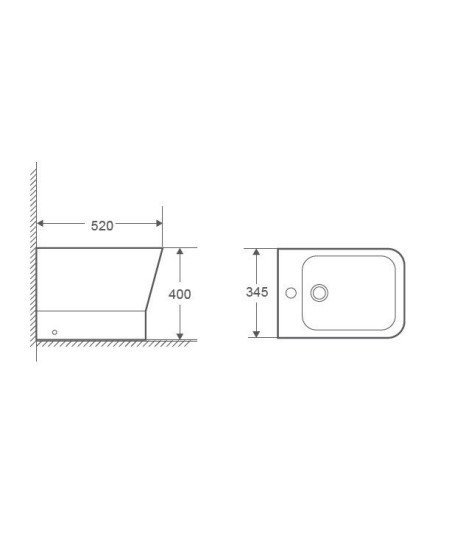 Bidé compacto negro Rimless Rhodas | 10241