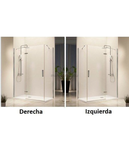 Mampara rectangular puerta abatible bisagras nardi