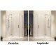 Mampara rectangular puerta abatible bisagras nardi