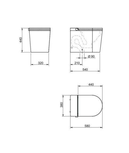Inodoro inteligente suspendido tanque alto display blanco Rada+