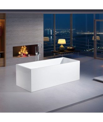 Bañera exenta de diseño acrílica Atántico | Aquore 00389