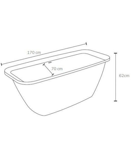Bañera exenta de diseño Gel Coat Timor | Aquore