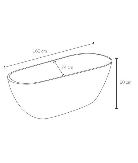Bañera exenta de diseño Gel Coat Adrático | Aquore