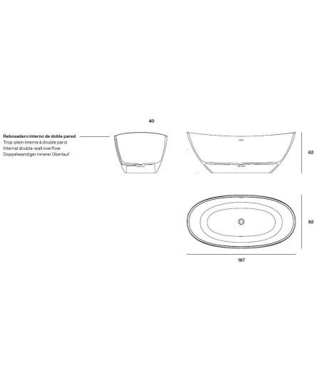 Bañera exenta NuovvoSolid Inari Nuovvo