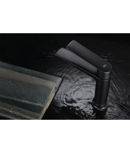 Grifo negro monomando de lavabo Luxor IMEX