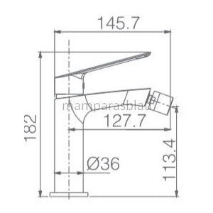 Grifo blanco monomando de bidé Luxor IMEX
