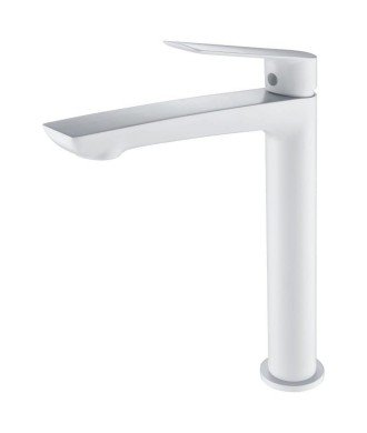 Grifo blanco caño alto de lavabo Luxor IMEX