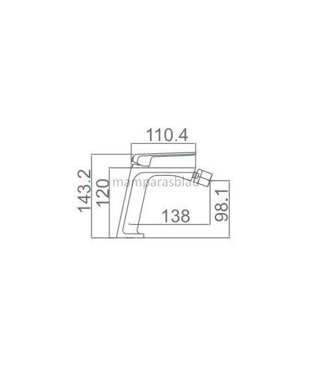 Grifo negro monomando de lavabo Fiyi IMEX
