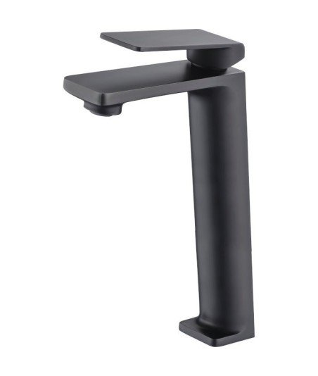 Grifo negro caño alto de lavabo Fiyi IMEX
