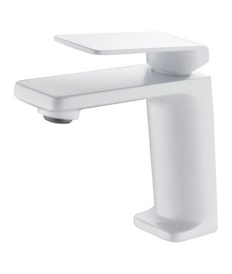 Grifo blanco monomando de lavabo Fiyi IMEX