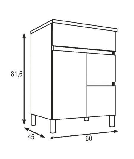 Pack Mueble de Baño BASIC 60 cambrian