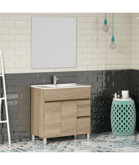Pack Mueble de baño BASIC 80 cambrian