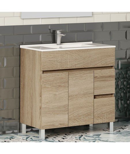 Pack Mueble de baño BASIC 80 cambrian