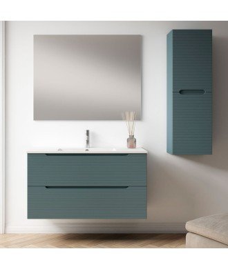 Pack Mueble de baño BORNEO 60 Azul Oceano 2 Cajones