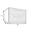 Pack Mueble de baño BORNEO 60 Verde Lago 2 Cajones