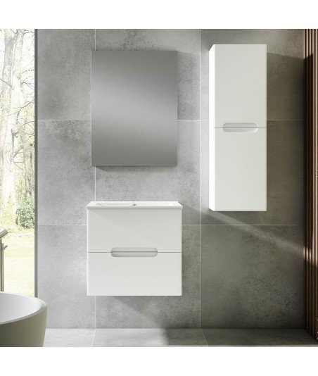 Pack Mueble de baño VISION 100 Blanco Mate 2 Cajones
