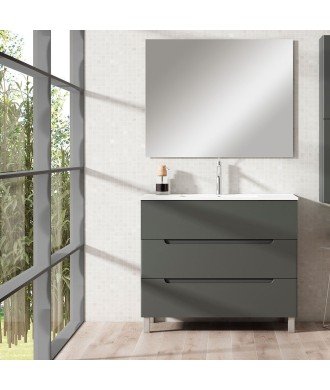 Pack Mueble de baño VISION 100 Grafito 3 Cajones
